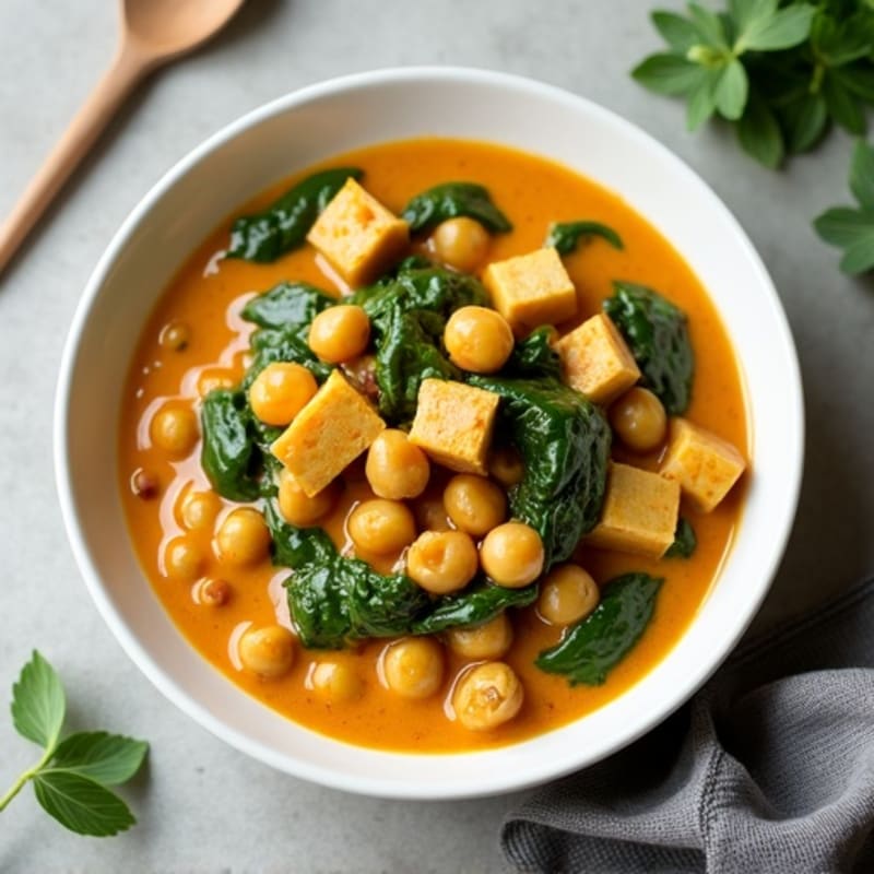 Creamy Coconut Chickpea and Spinach Curry