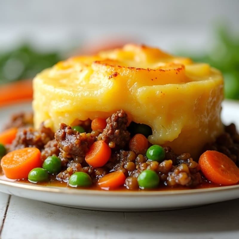 Savory Lean Ground Beef Shepherd's Pie with Golden Potato Topping