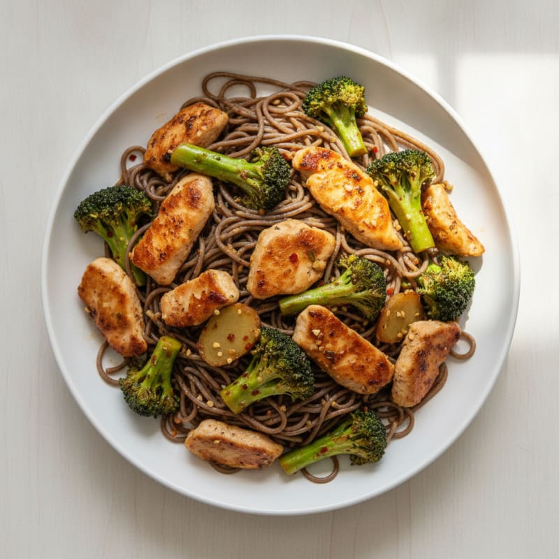 Garlic Broccoli Noodle Stir-Fry