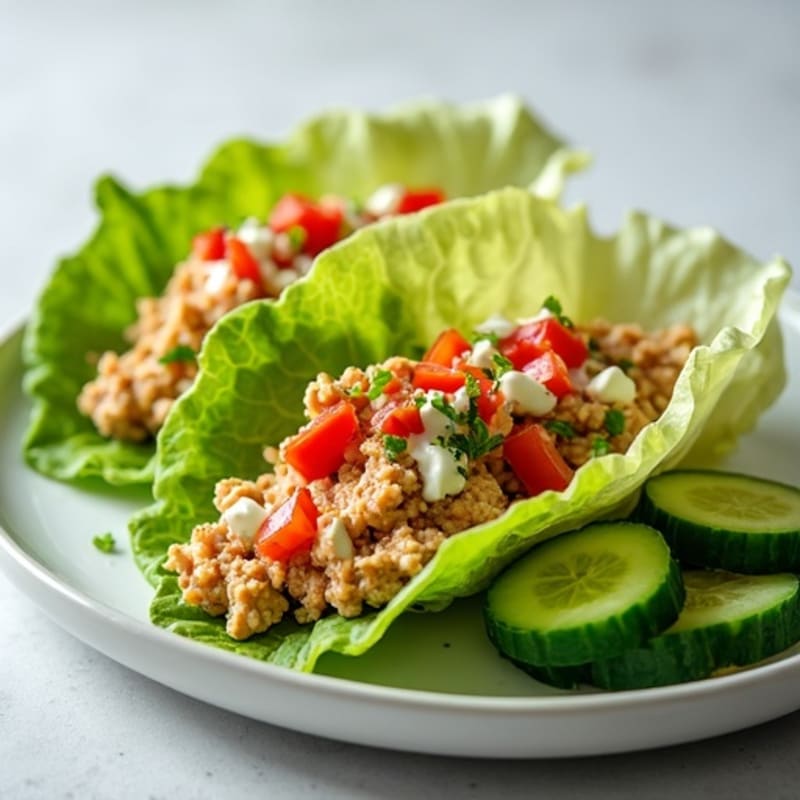 Fresh Spicy Tuna Lettuce Wraps
