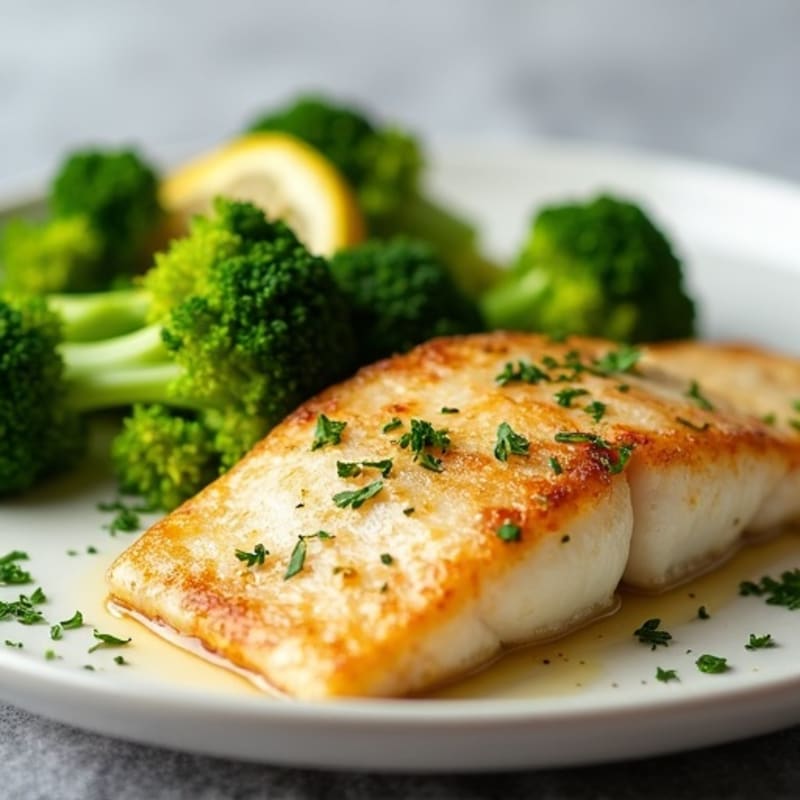 Lemon Garlic Tilapia with Steamed Broccoli