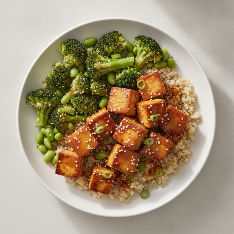 Teriyaki Tofu and Vegetable Bowl