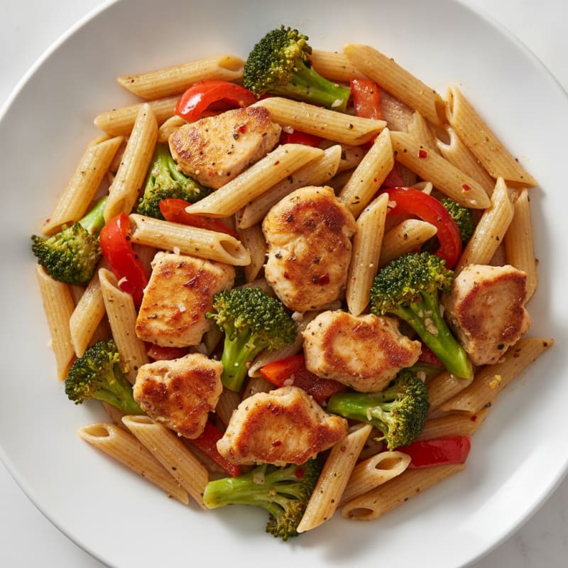 Spicy Chicken and Roasted Vegetables Plate
