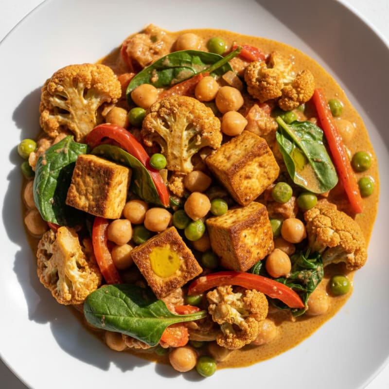 Roasted Vegetable and Chickpea Curry