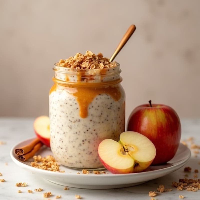 Creamy Spiced Apple Pie Overnight Oats