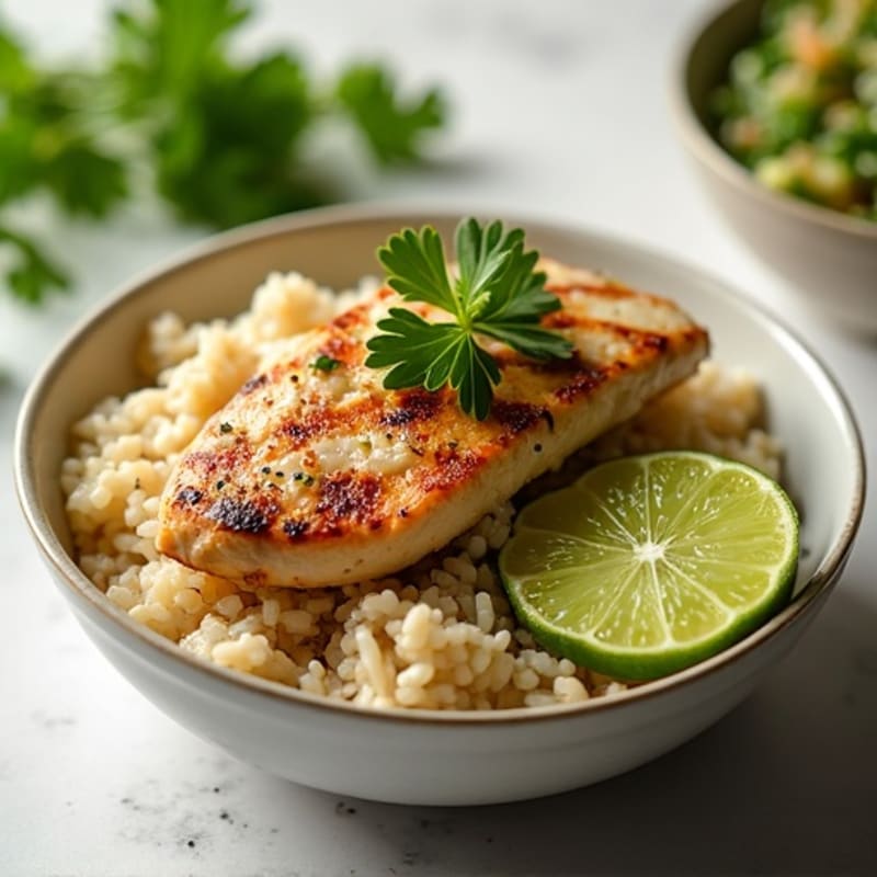 Cilantro-Lime Chicken Rice Bowl with Fresh Salsa