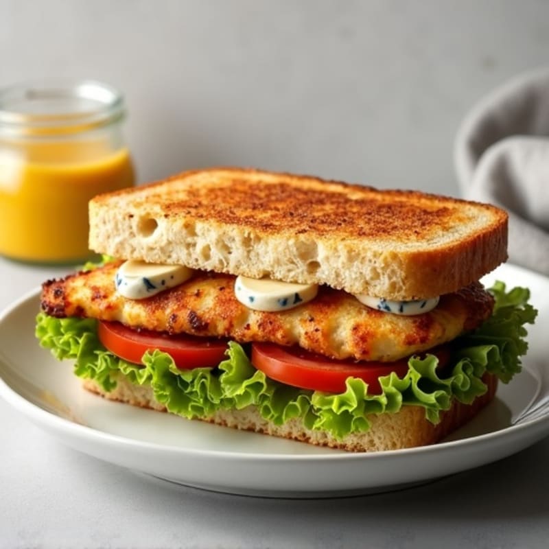 Grilled Chicken and Creamy Blue Cheese Sandwich