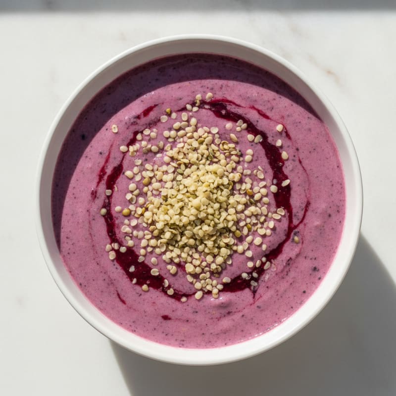 Silky Tofu Berry Protein Smoothie Bowl