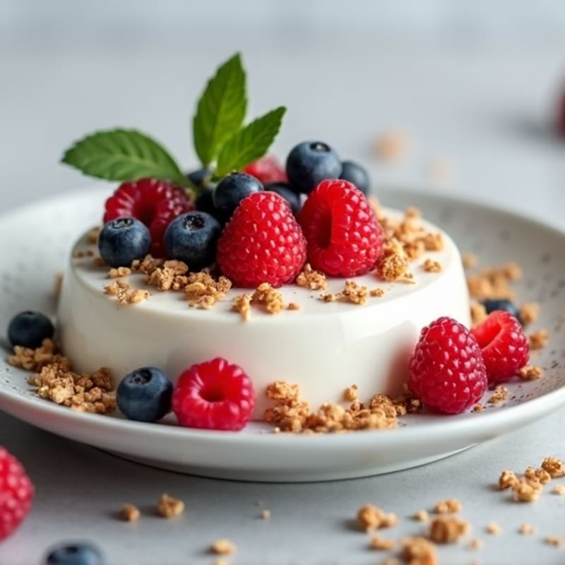Vanilla Protein Yogurt with Mixed Berries and Chia Seeds