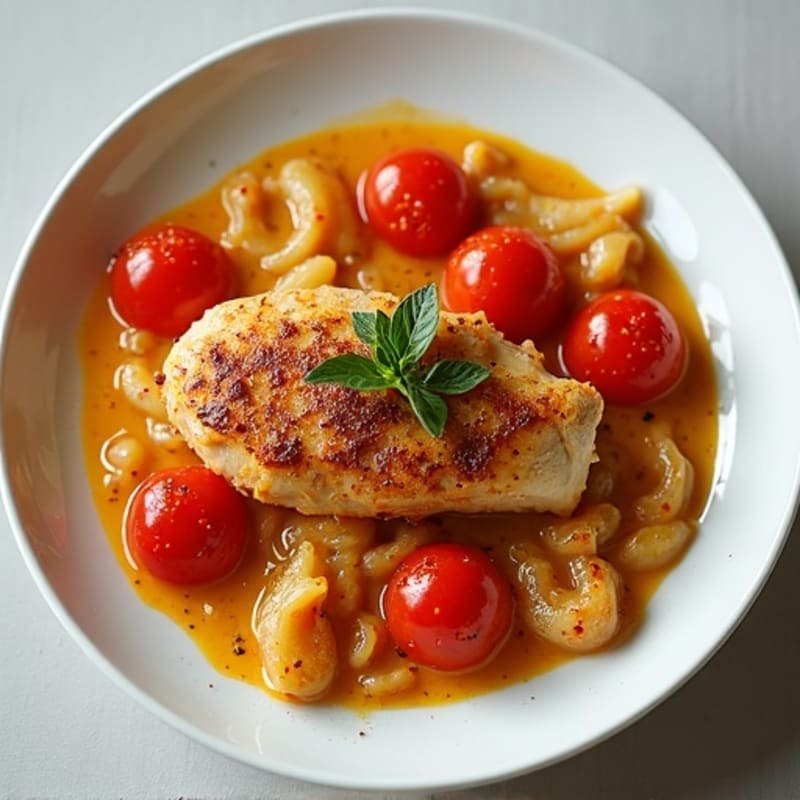 Tender Spiced Chicken with Creamy Coconut Tomato Sauce