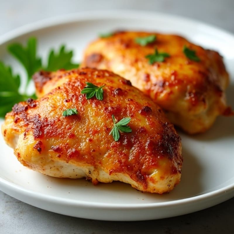Crispy Garlic-Butter Pan Seared Chicken Thighs