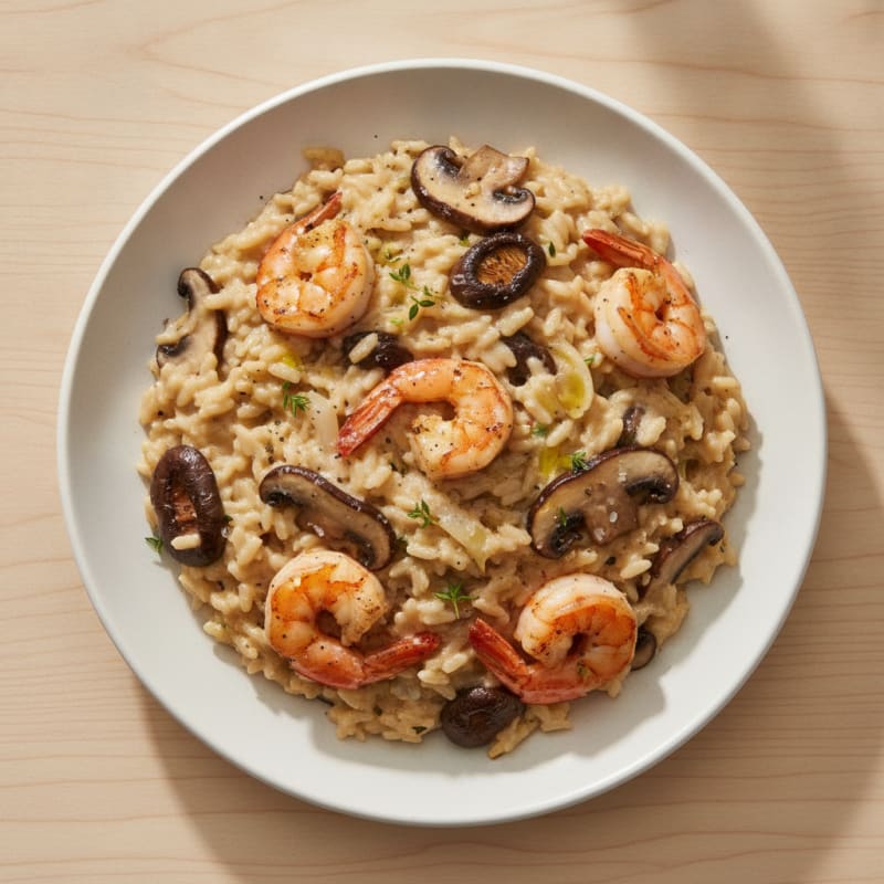 Wild Mushroom and Shrimp Risotto