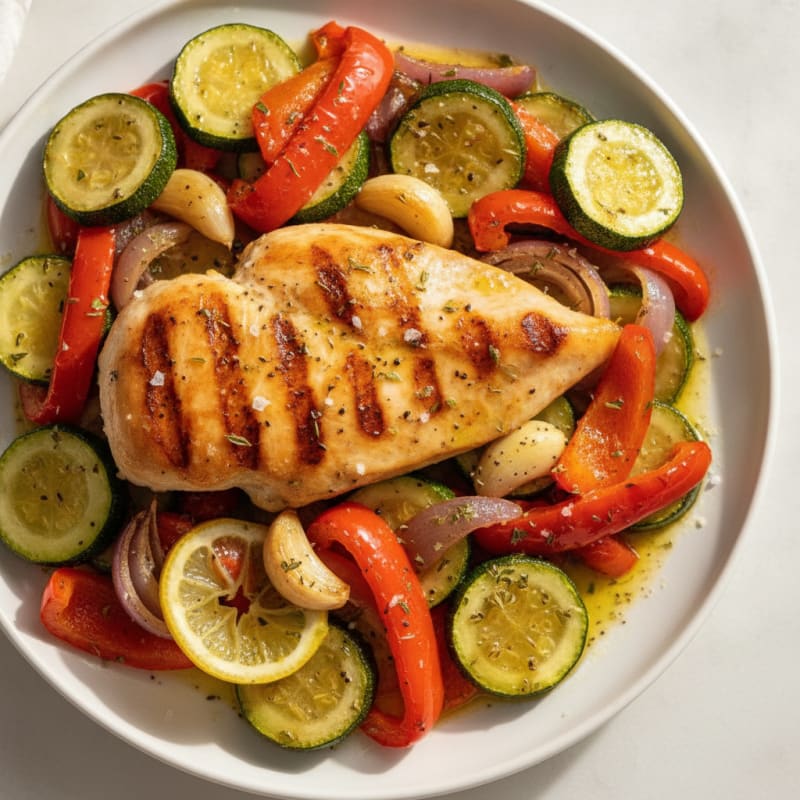 Herb-Roasted Mediterranean Chicken and Vegetables