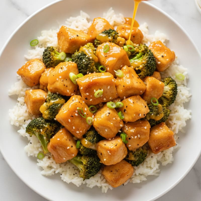 Baked Orange Chicken and Broccoli