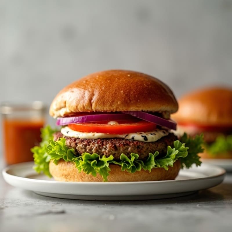 Lean Grilled Buffalo Blue Cheese Burgers