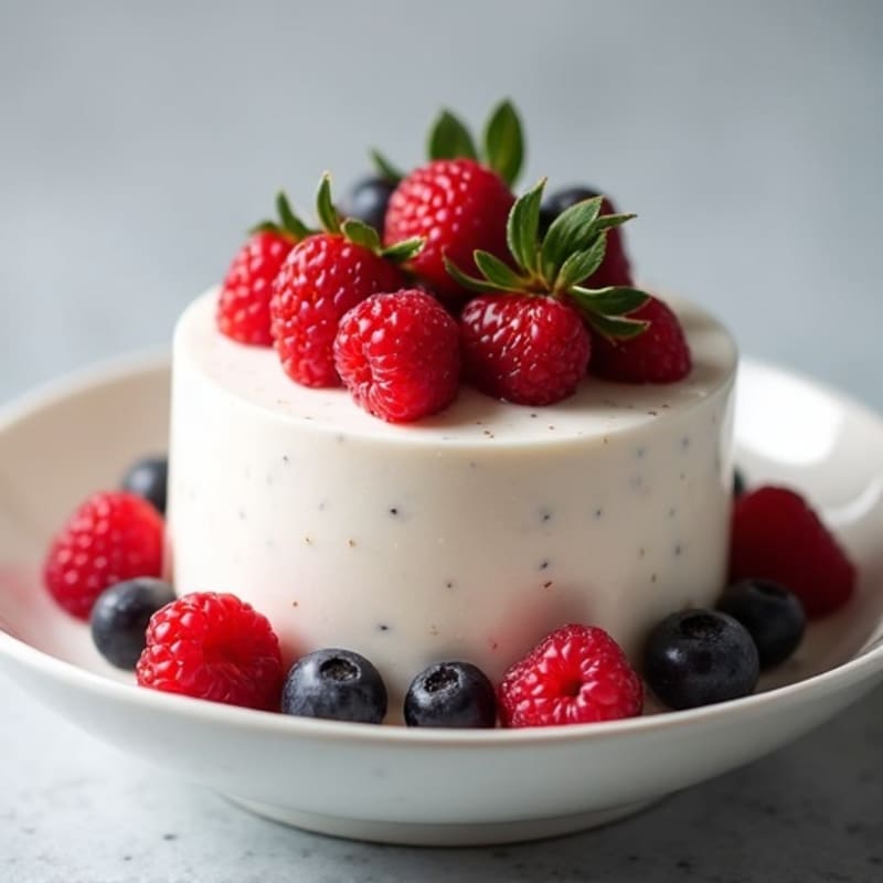 Silky Greek Yogurt Protein Mousse with Berries