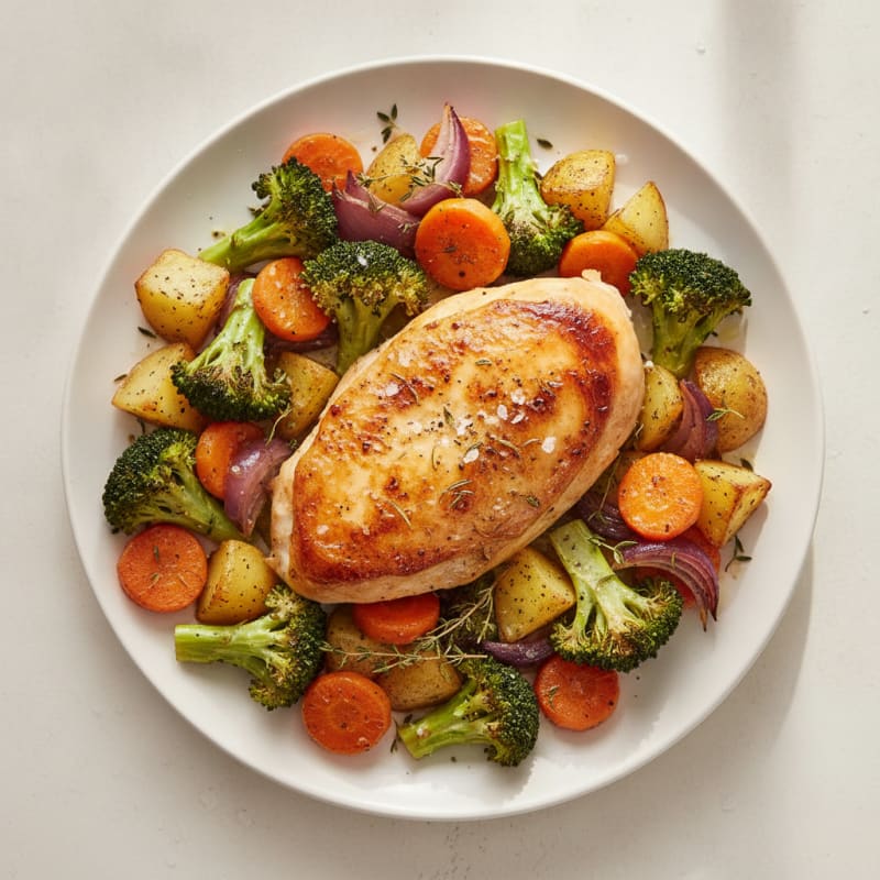 Herb-Roasted Chicken with Roasted Vegetables