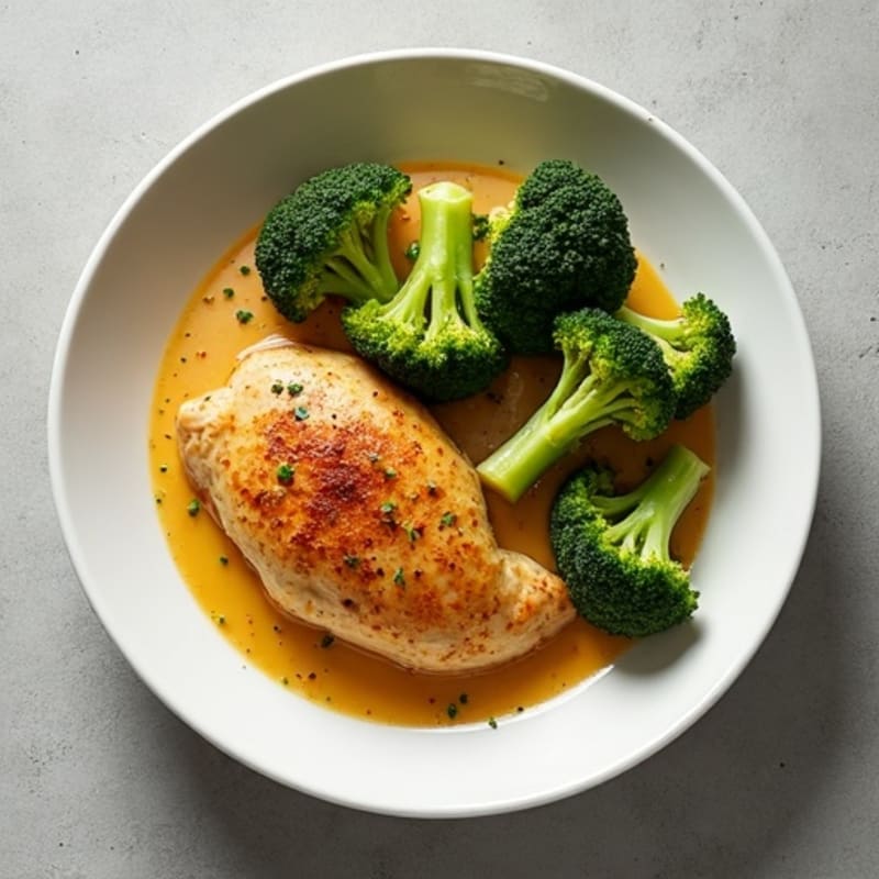 Creamy Spiced Chicken with Roasted Broccoli