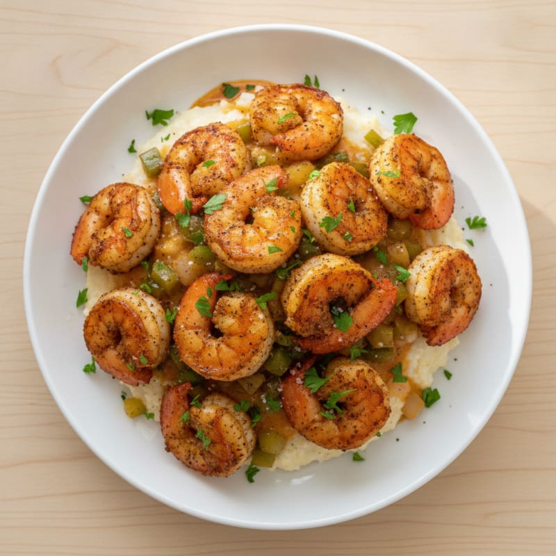 Cajun Shrimp and Creamy Grits