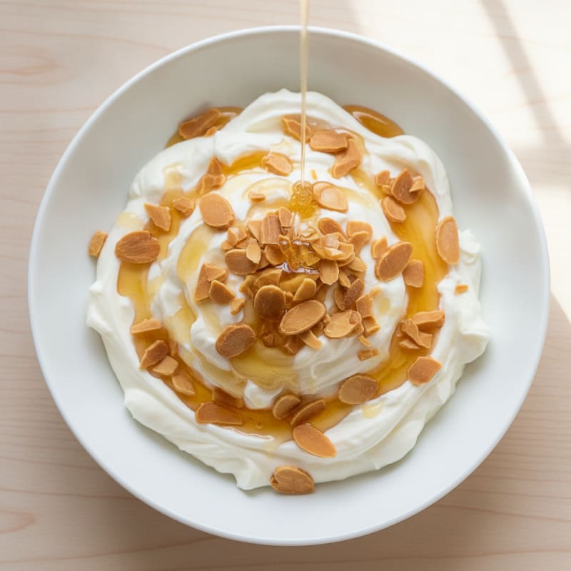 Silky Vanilla Protein Yogurt Bowl with Almonds