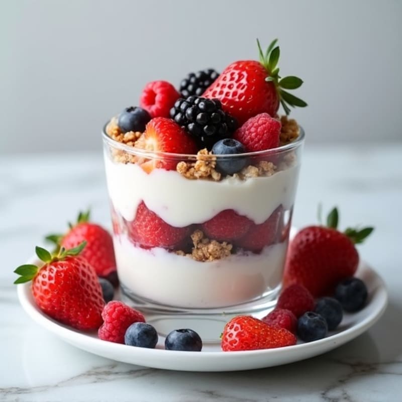 Creamy Greek Yogurt Protein Parfait with Mixed Berries