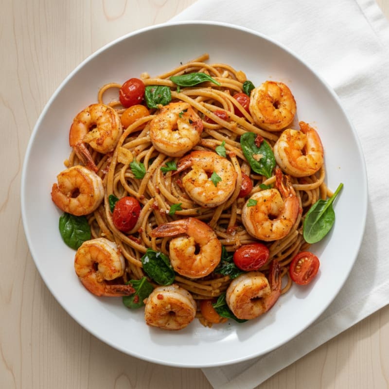 Spicy Calabrian Chili Shrimp Linguine