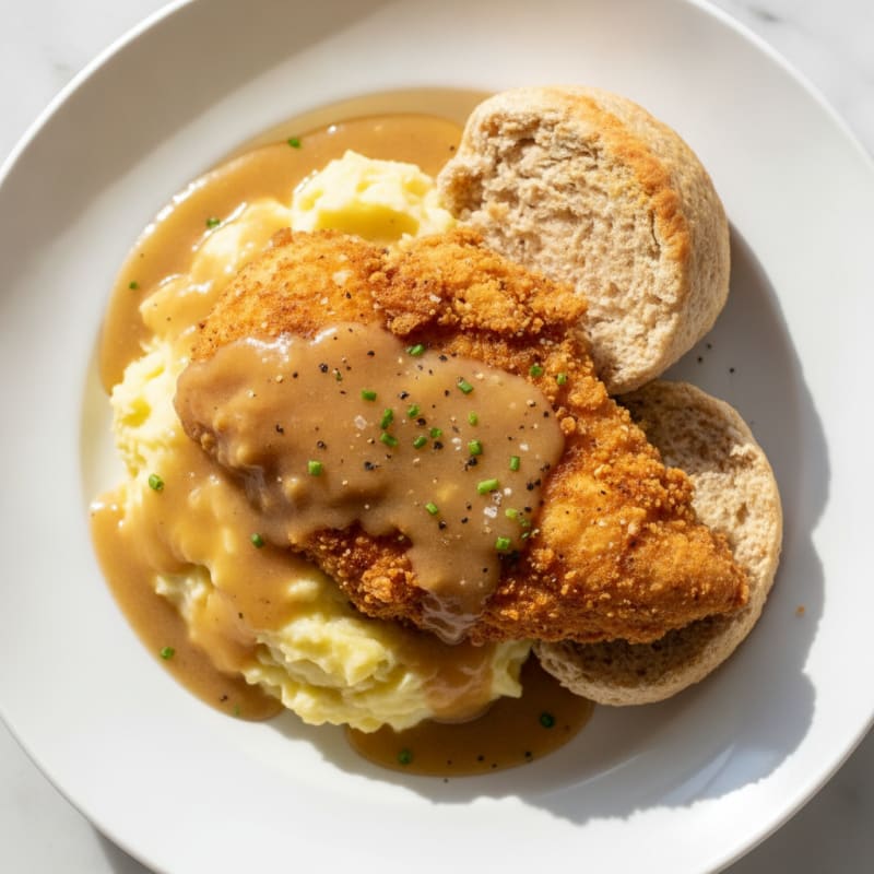 Buttermilk Fried Chicken with Biscuit Gravy