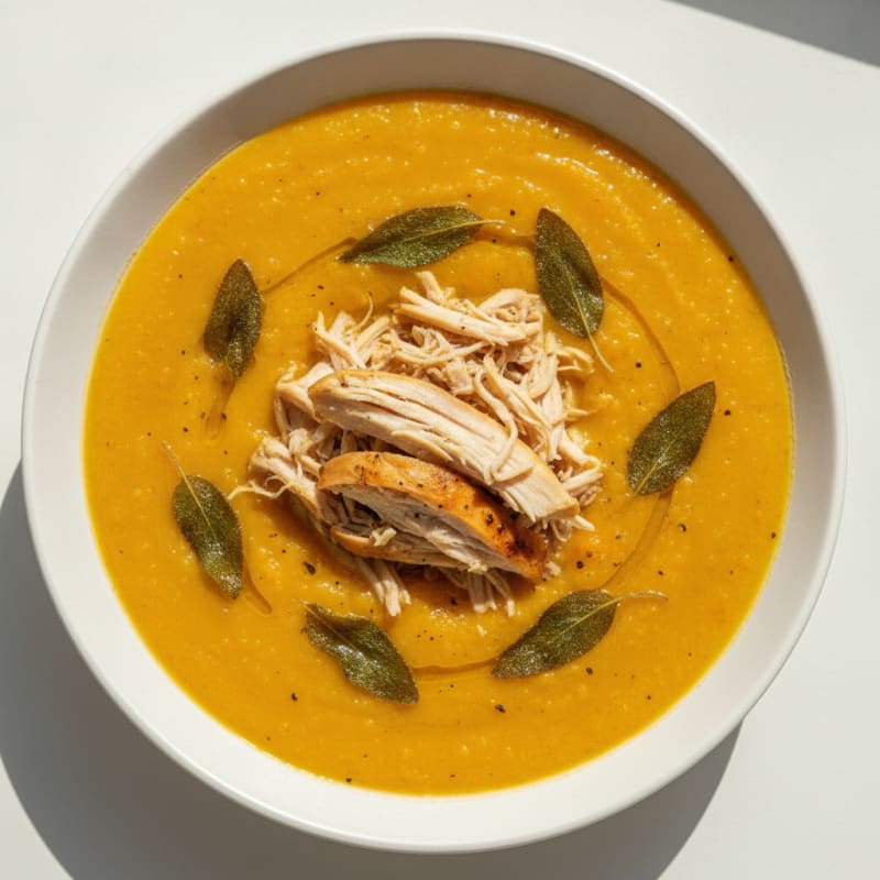 Roasted Butternut Squash Soup with Sage