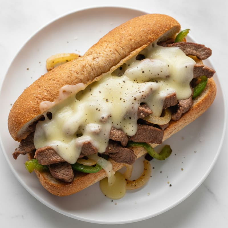 Classic Philly Cheesesteak Sandwich