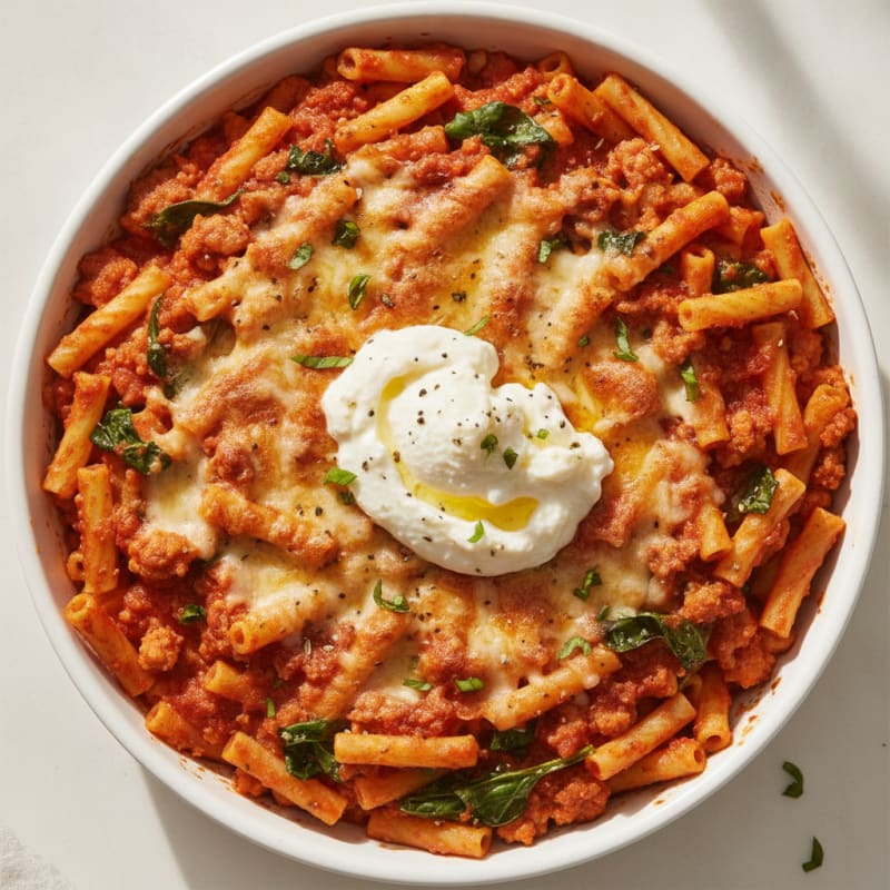 Classic Baked Ziti with Ricotta