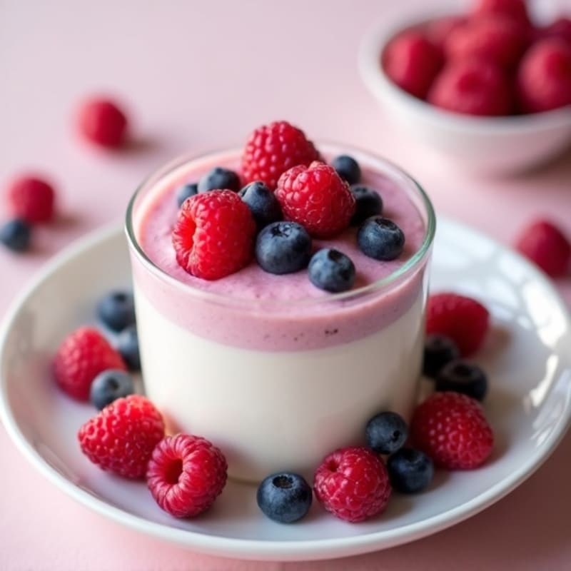 Creamy Greek Yogurt Protein Mousse with Mixed Berries