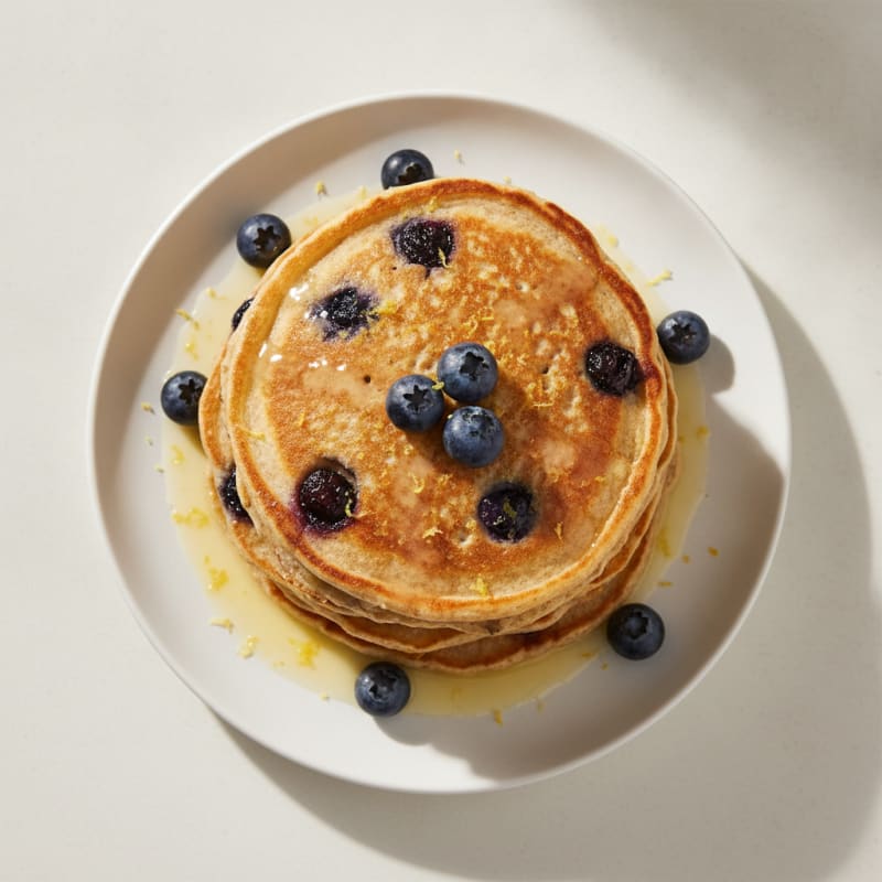 Blueberry Ricotta Pancakes with Lemon Zest