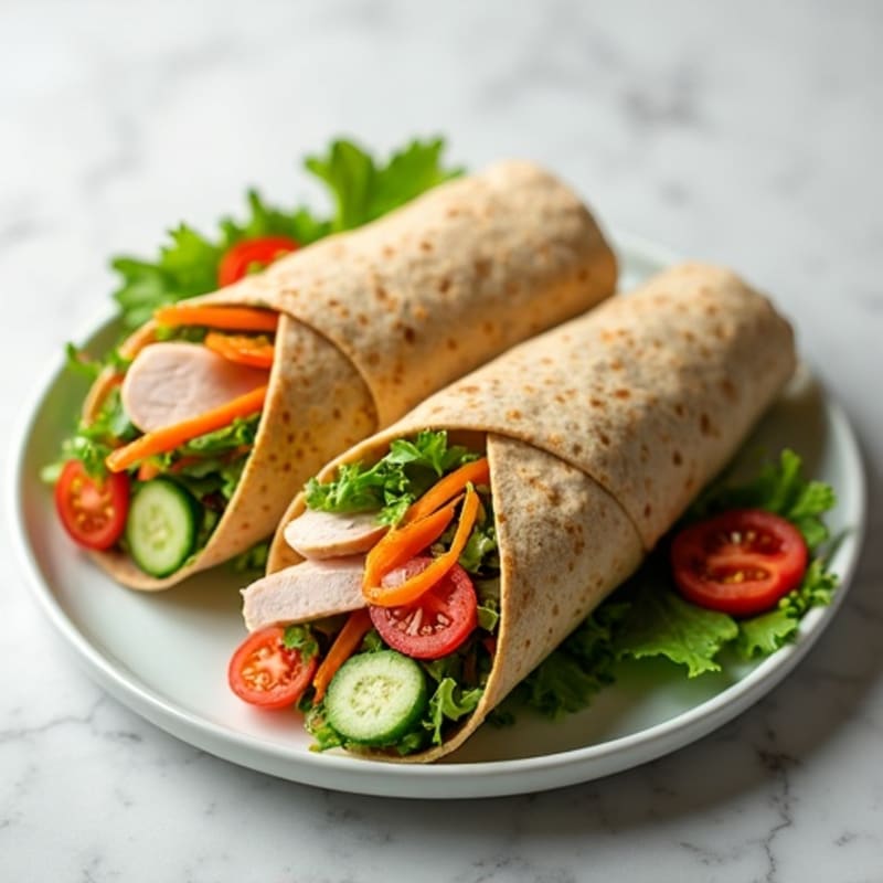 Lean Turkey & Crisp Veggie Herb-Vinaigrette Wrap