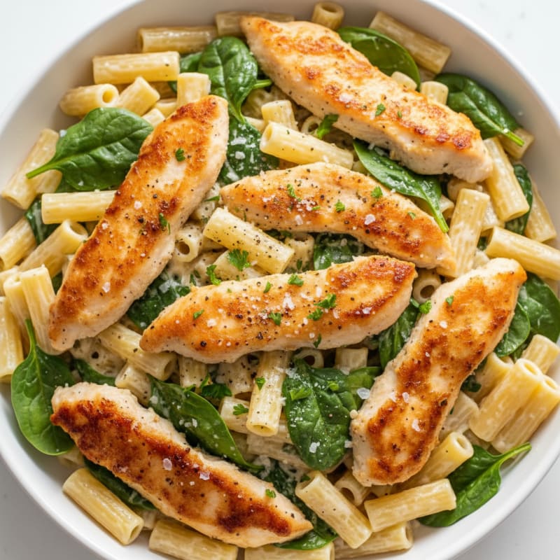 Garlic Parmesan Chicken Alfredo Pasta