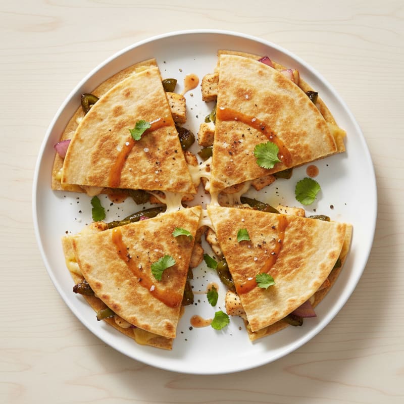 Cheesy Chicken and Poblano Quesadillas
