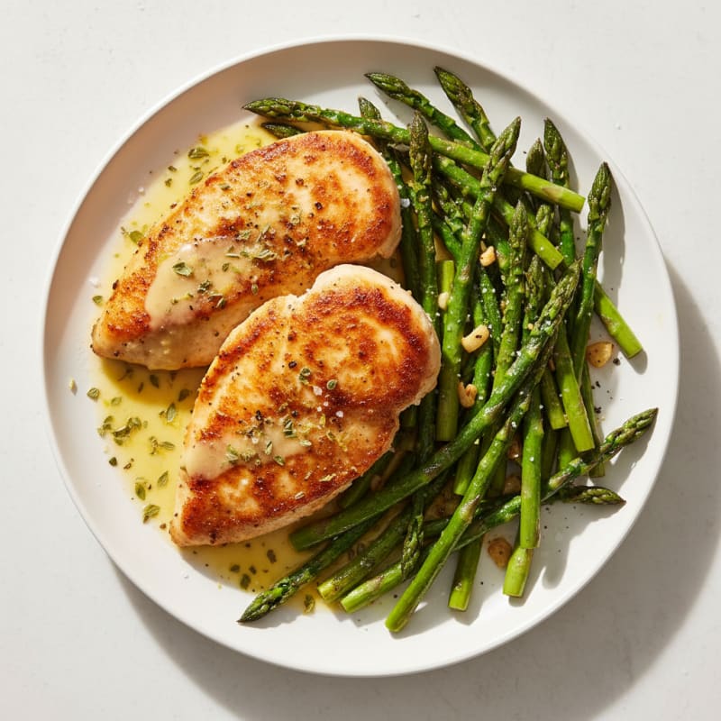 Zesty Lemon-Herb Chicken with Roasted Asparagus