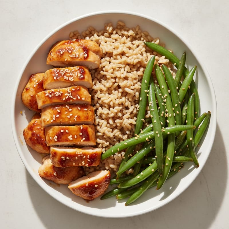 Teriyaki Chicken with Sesame Green Beans