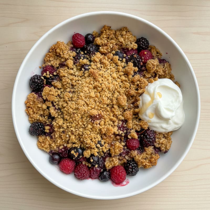 Baked Oat and Berry Crumble