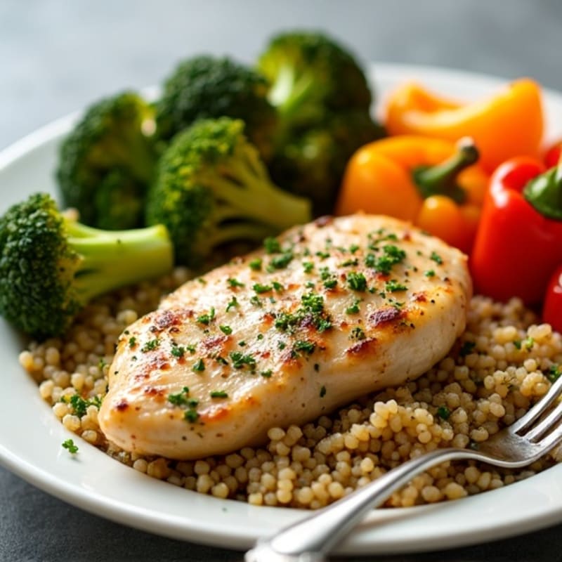 Sheet Pan Lemon Herb Chicken with Roasted Broccoli and Bell Peppers
