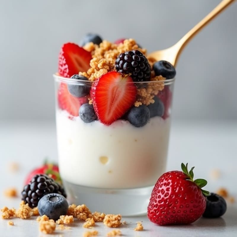 Greek Yogurt Protein Parfait with Berries