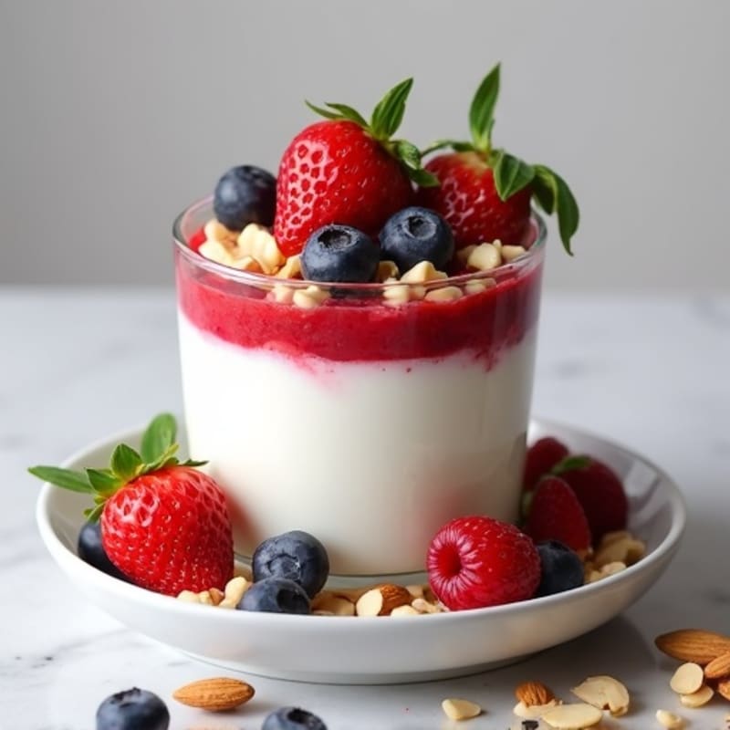 Creamy Greek Yogurt Protein Parfait with Mixed Berries