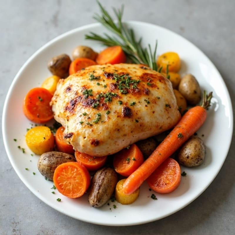 Herb-Roasted Chicken with Root Vegetable Medley
