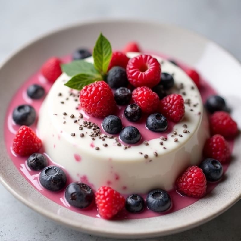 Silky Greek Yogurt Protein Pudding with Berries