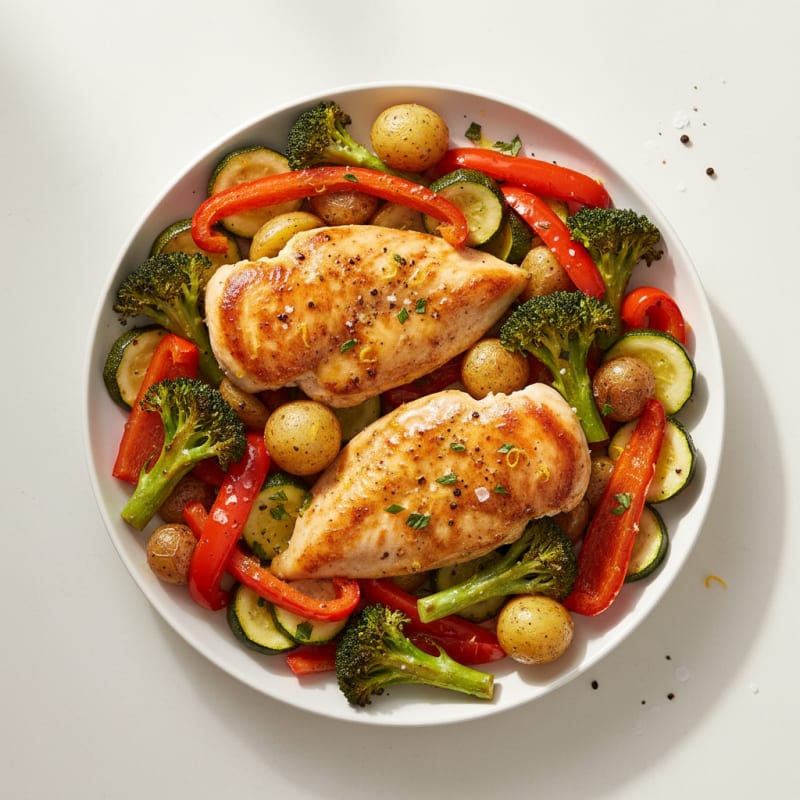 Sheet Pan Lemon Herb Chicken and Veggies