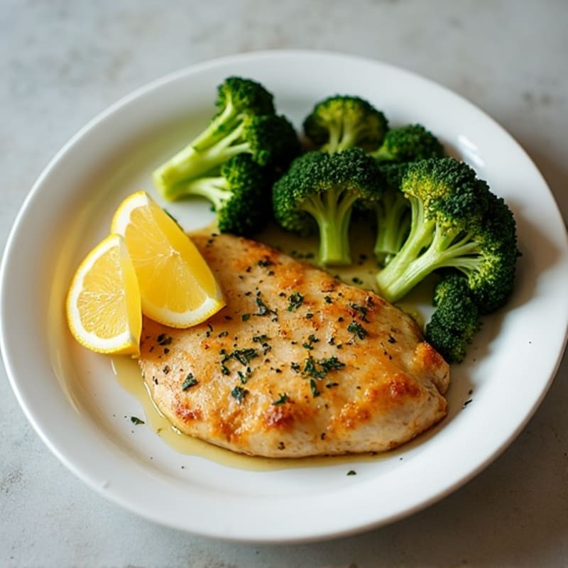 Sheet Pan Lemon Garlic Chicken Breast with Crispy Roasted Broccoli