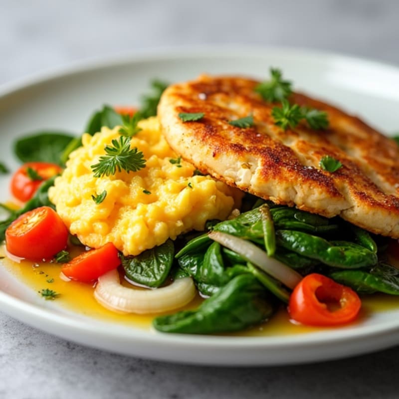 Fluffy Protein-Packed Chicken and Egg Scramble