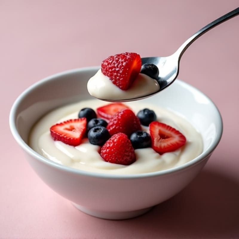 Silky Greek Yogurt Protein Pudding with Mixed Berries