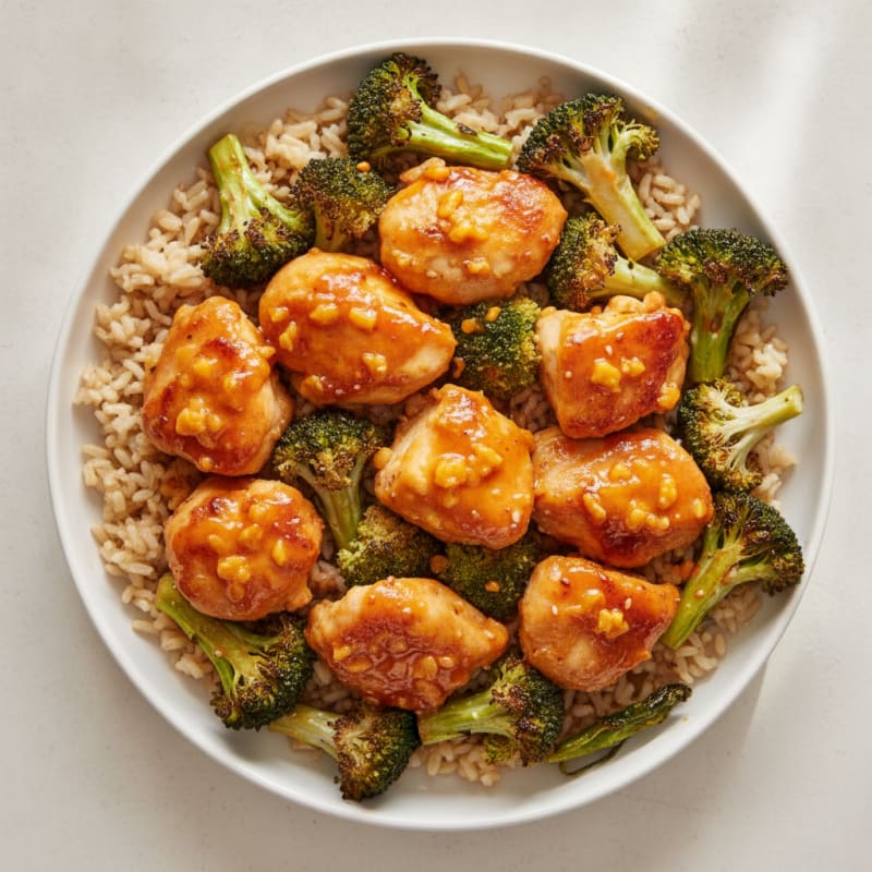 Baked Orange Chicken with Broccoli