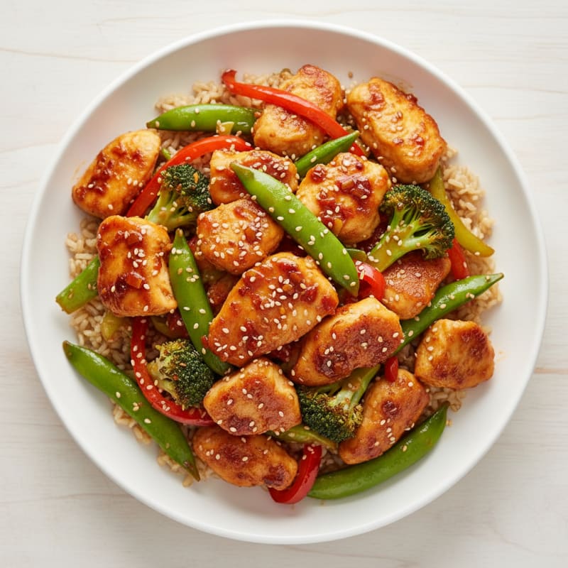 Crispy Chili-Garlic Chicken Stir-Fry