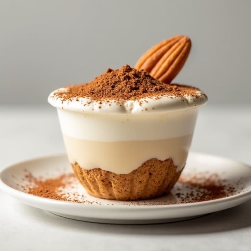 Protein-Packed Vanilla Almond Tiramisu Cups